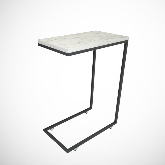 Hanah Home Callen - White Marble Mesa Auxiliar Hanah Home Callen - White Marble Mesa Auxiliar